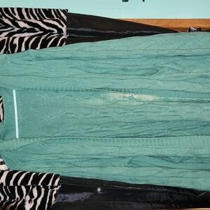 Cozy Teal Knit Cardigan